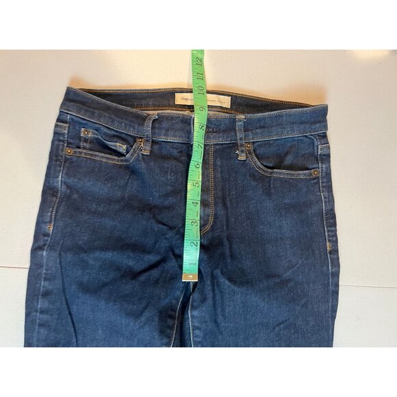 Gap 1969 Vintage True Skinny Ankle Jeans Stretch Mid Rise Dark Blue Size 28R - Picture 4 of 9